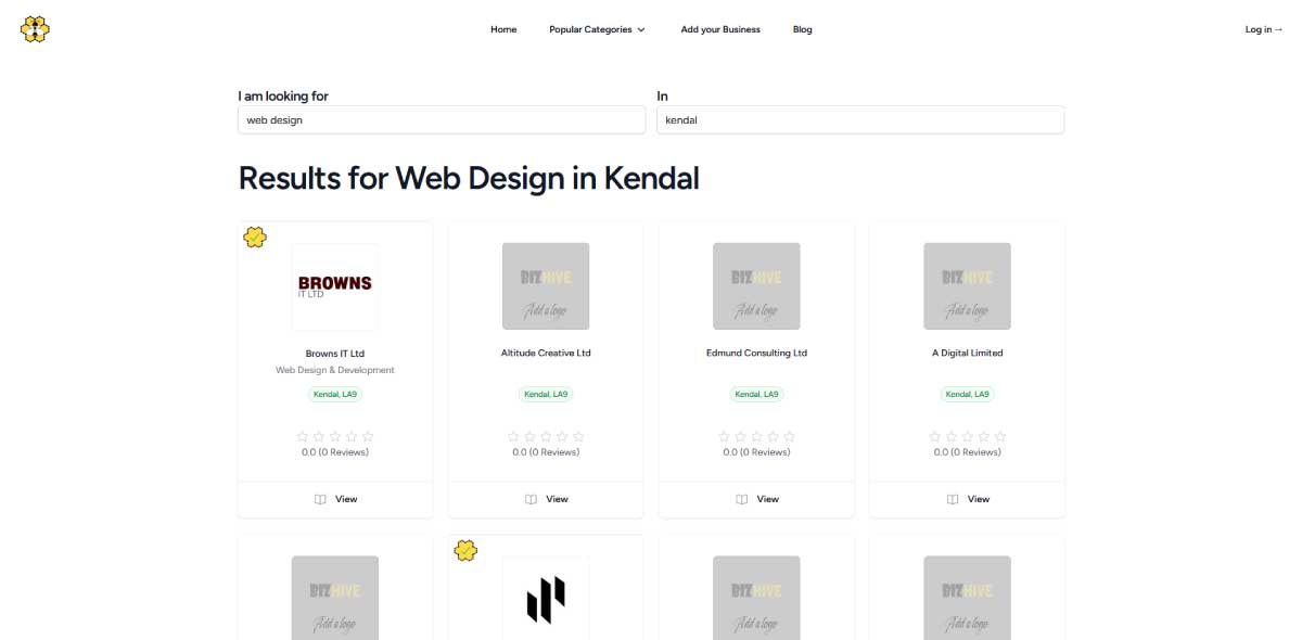 BizHive business results screenshot